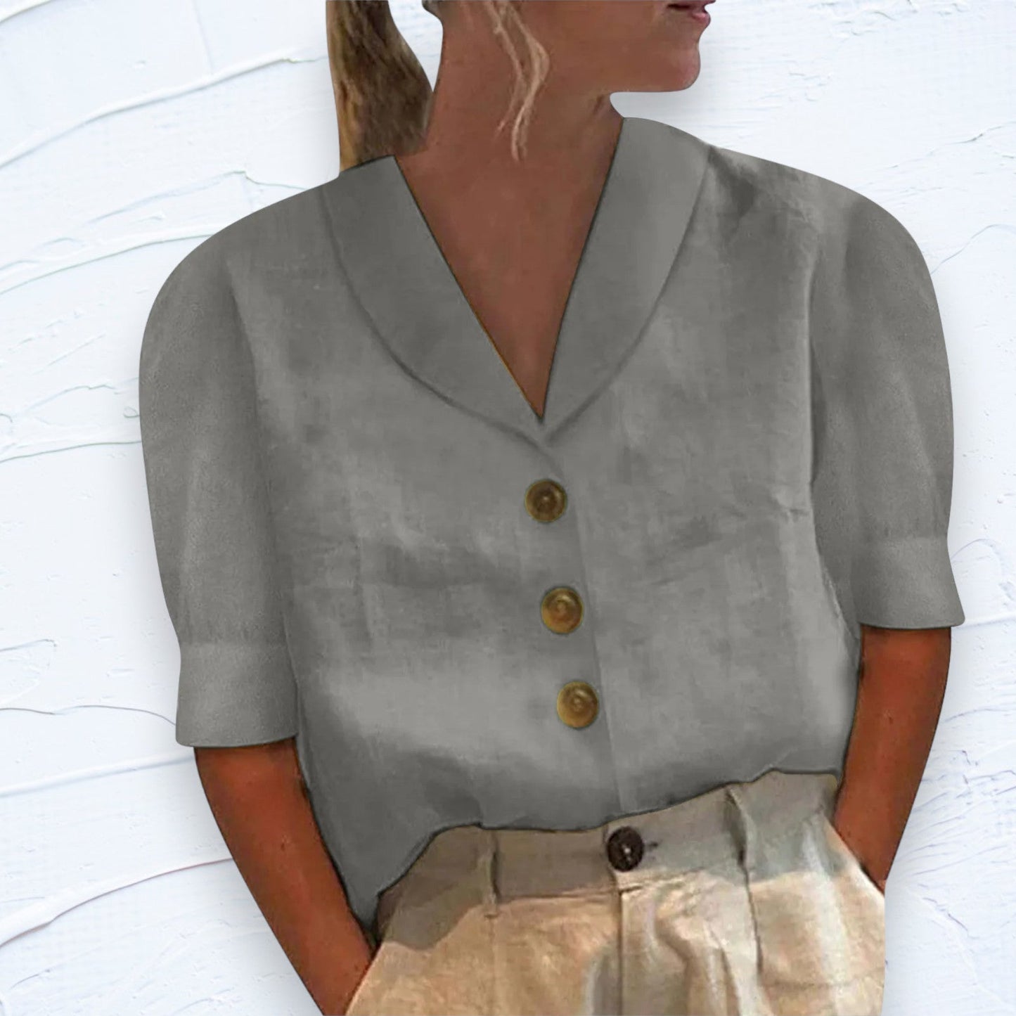 Uma® | Elegant overhemd met kraag en knopen