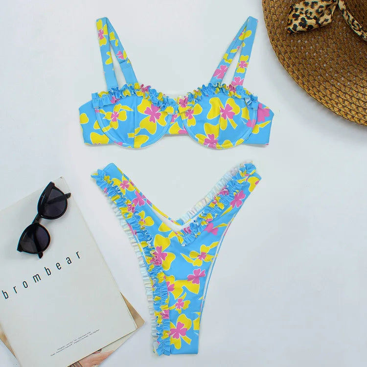 Daria® | Schattige bikini met ruchesdetails