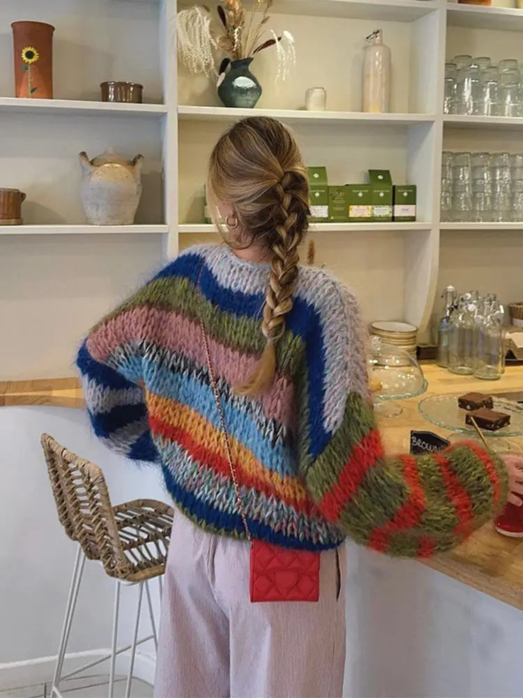 Yasmina® | Kleurrijke trui met lange mouwen