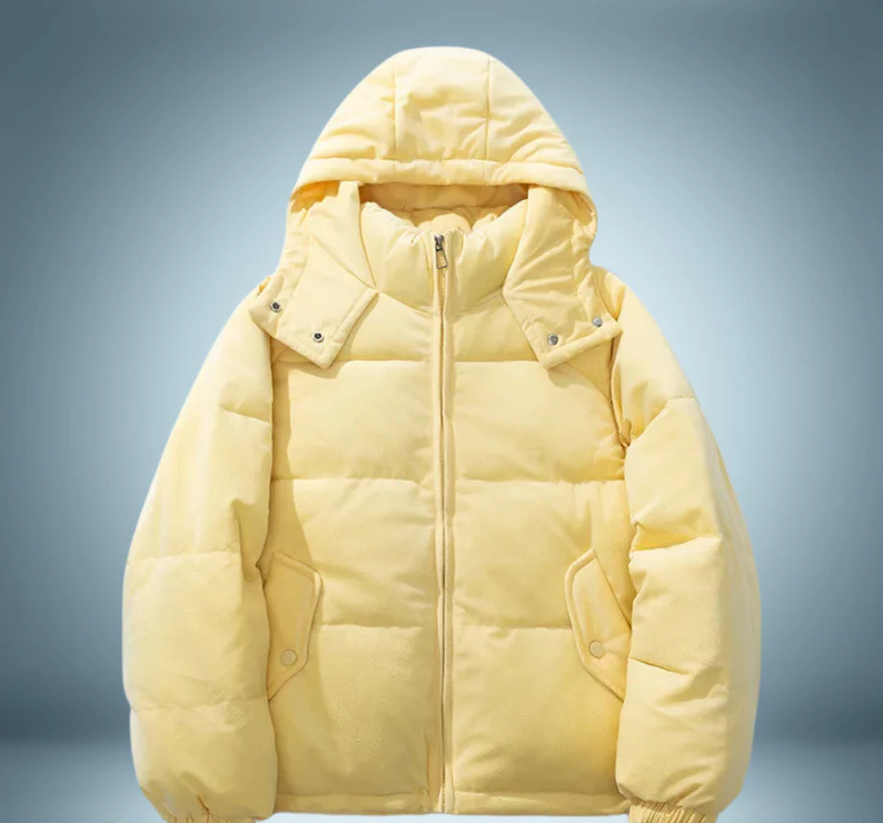 Yasmina® | Bruin donsjack met capuchon