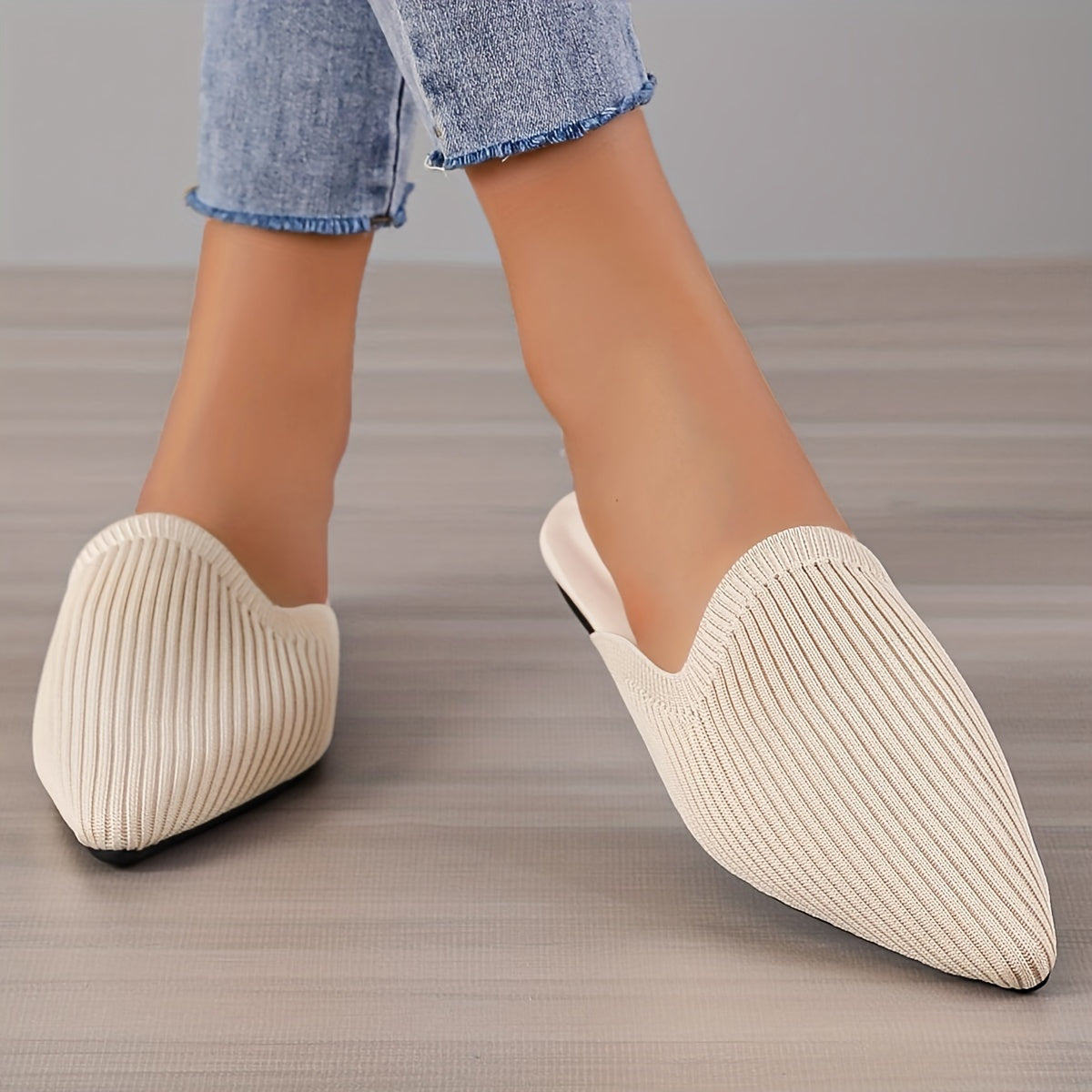 Thalia® | Gebreide platte muiltjes voor dames