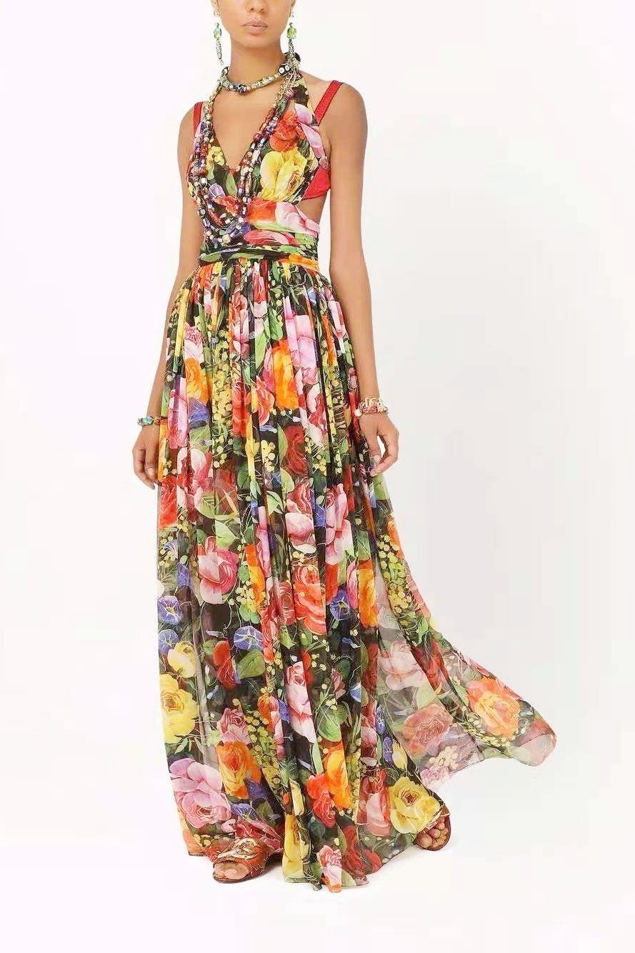 Yesenia® | Maxi-jurk met printkraag