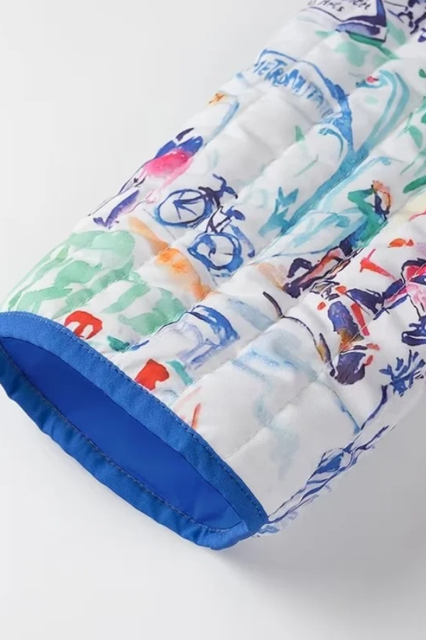 Trina® | Set van katoenen shorts met graffitiprint