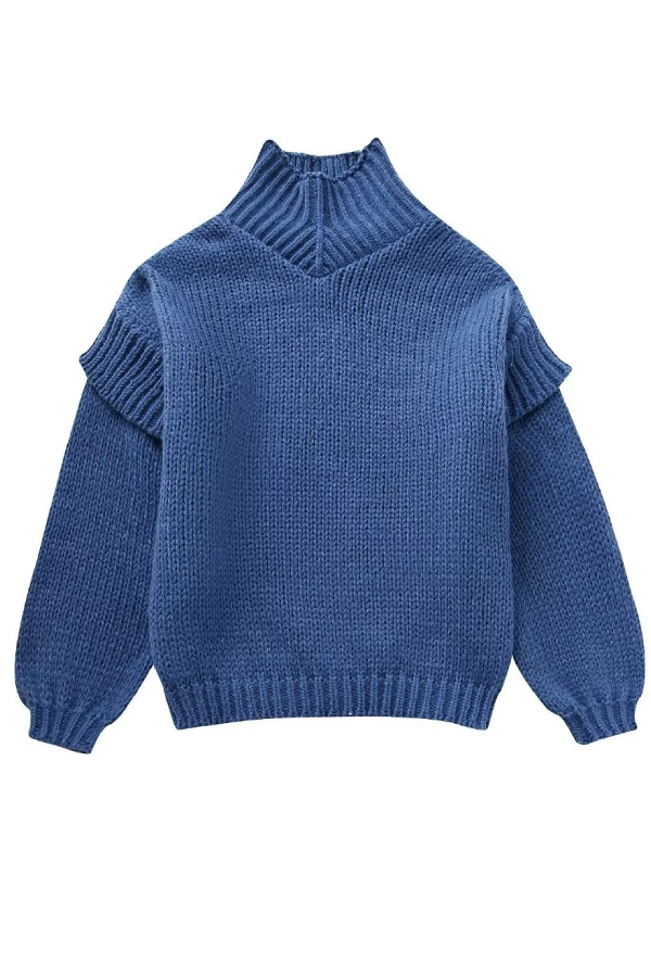 Zoe® | Losse coltrui met lange mouwen