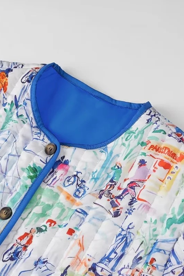 Trina® | Set van katoenen shorts met graffitiprint
