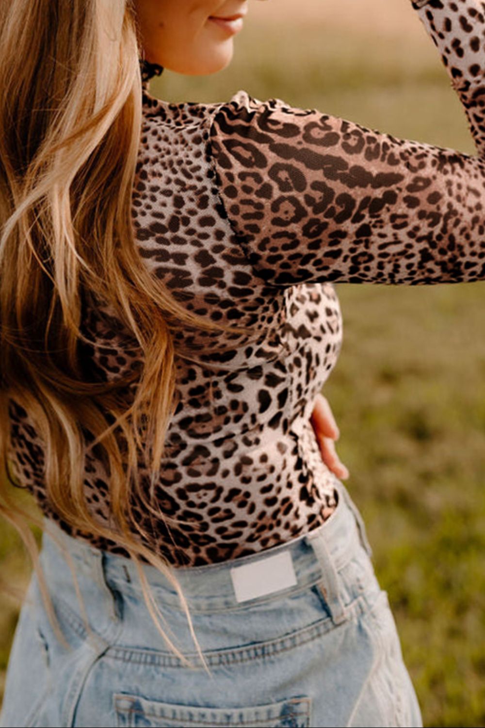 Valentina® | Body met lange mouwen en luipaardprint