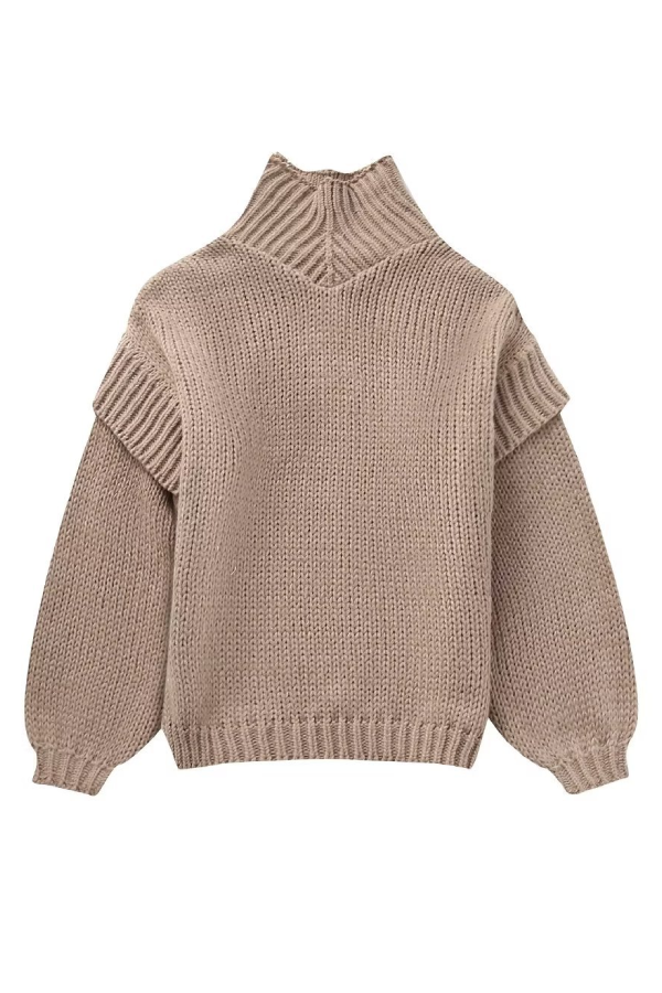 Zoe® | Losse coltrui met lange mouwen