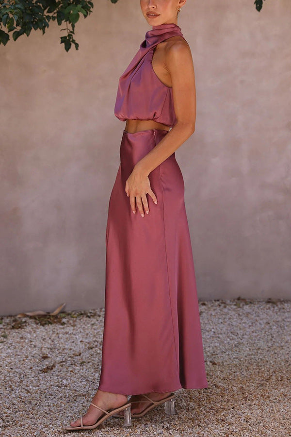 Yasmin® | Volledige satijnen top en rok
