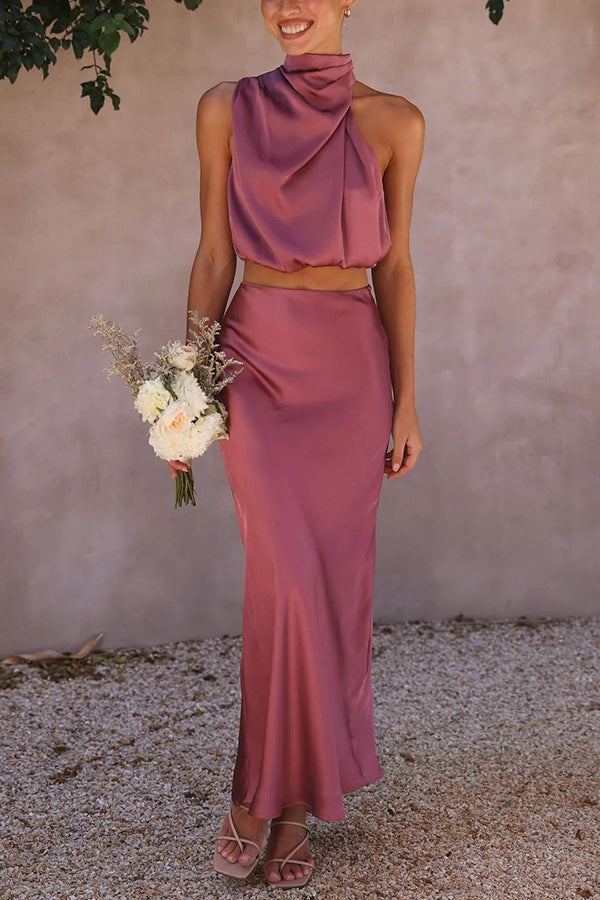 Yasmin® | Volledige satijnen top en rok