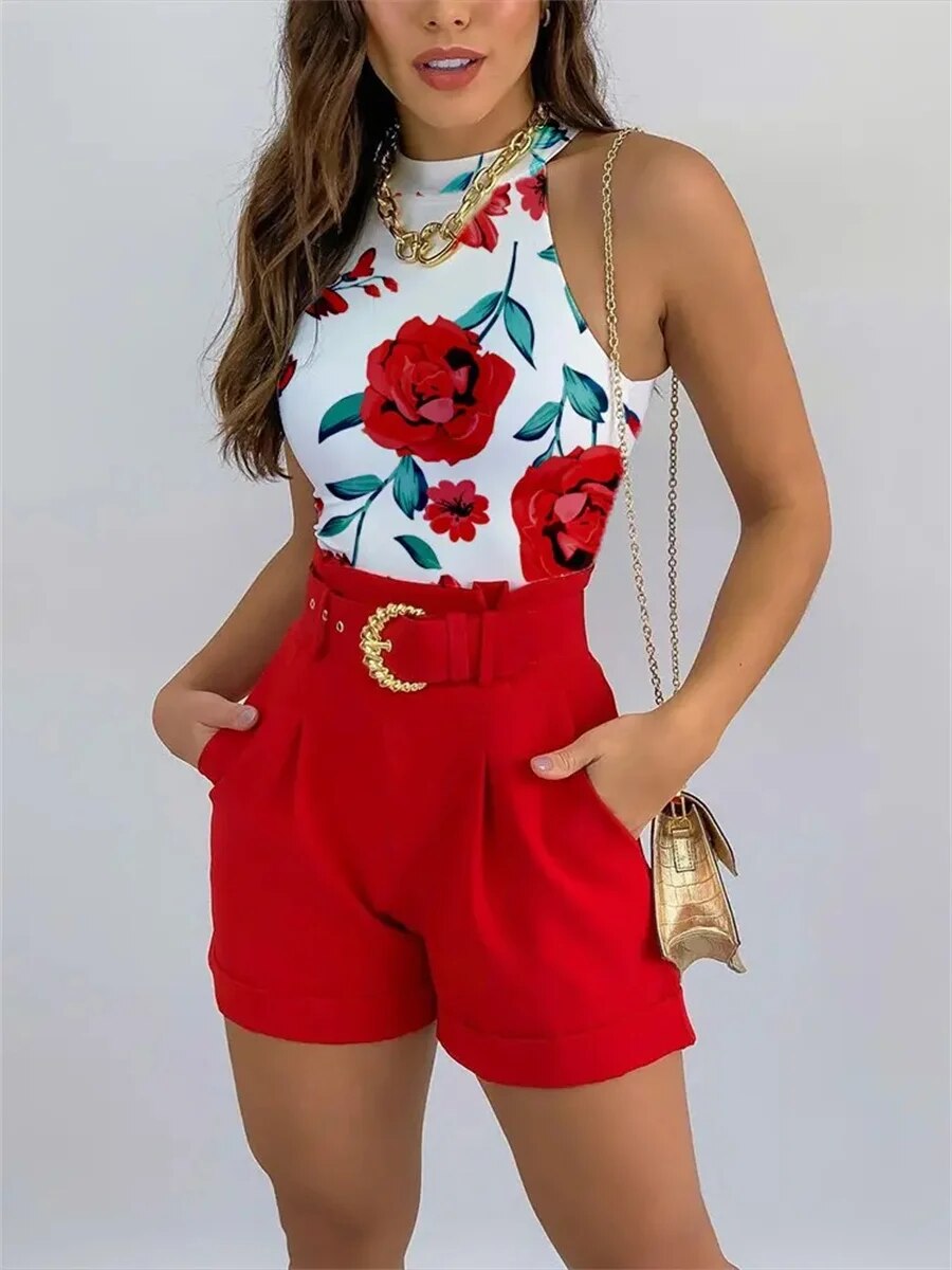 Zulema® | Halterblouse en short met hoge taille voor dames