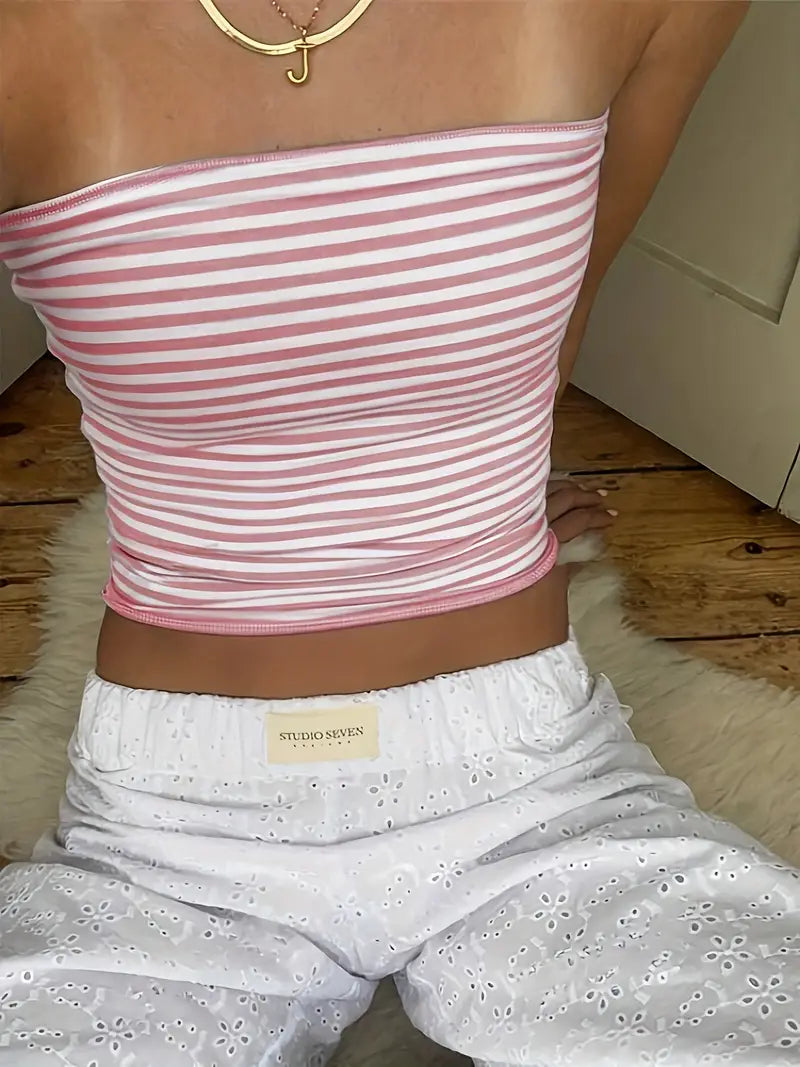 Zoe® | Gestreepte tubetop