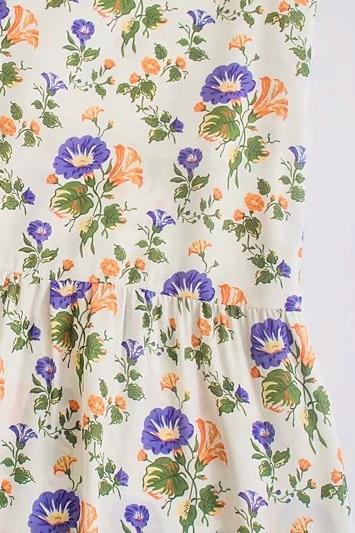 Zuleyka® | Toelopende midi-jurk met print en bandjes
