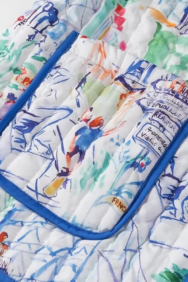 Trina® | Set van katoenen shorts met graffitiprint