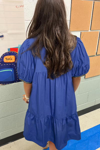 Teresa® | Mini-jurk met ingekeepte pofmouwen