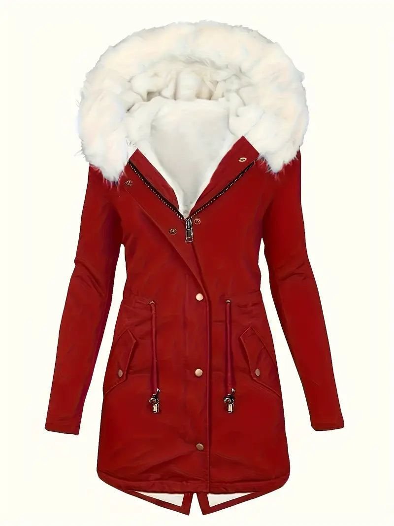 Zoraida® | Parkajas met pluizige bies en capuchon
