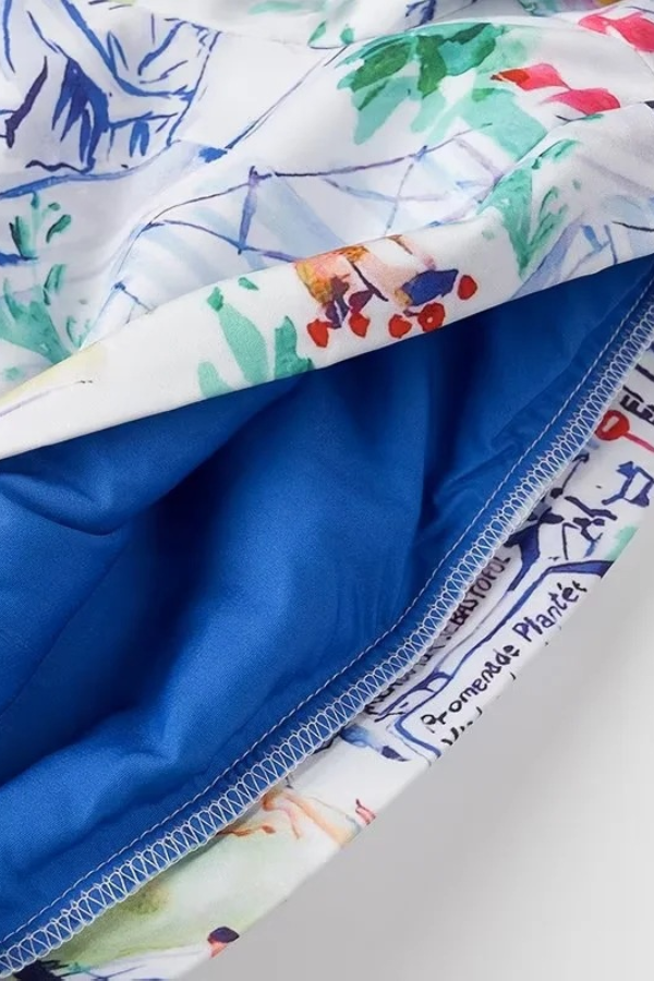 Trina® | Set van katoenen shorts met graffitiprint