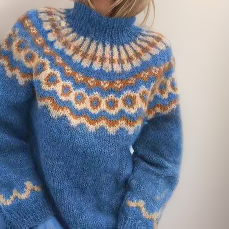 Yasmina® | Dikke en comfortabele trui met kraag