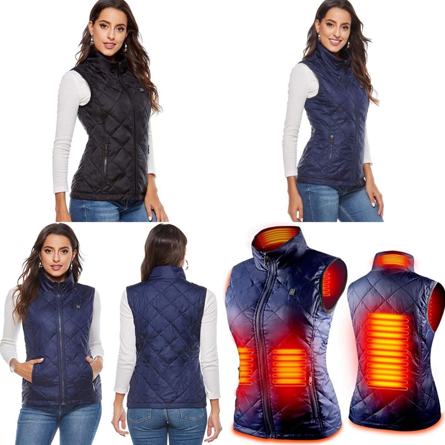Zoe® | Modieus verwarmingsvest met USB