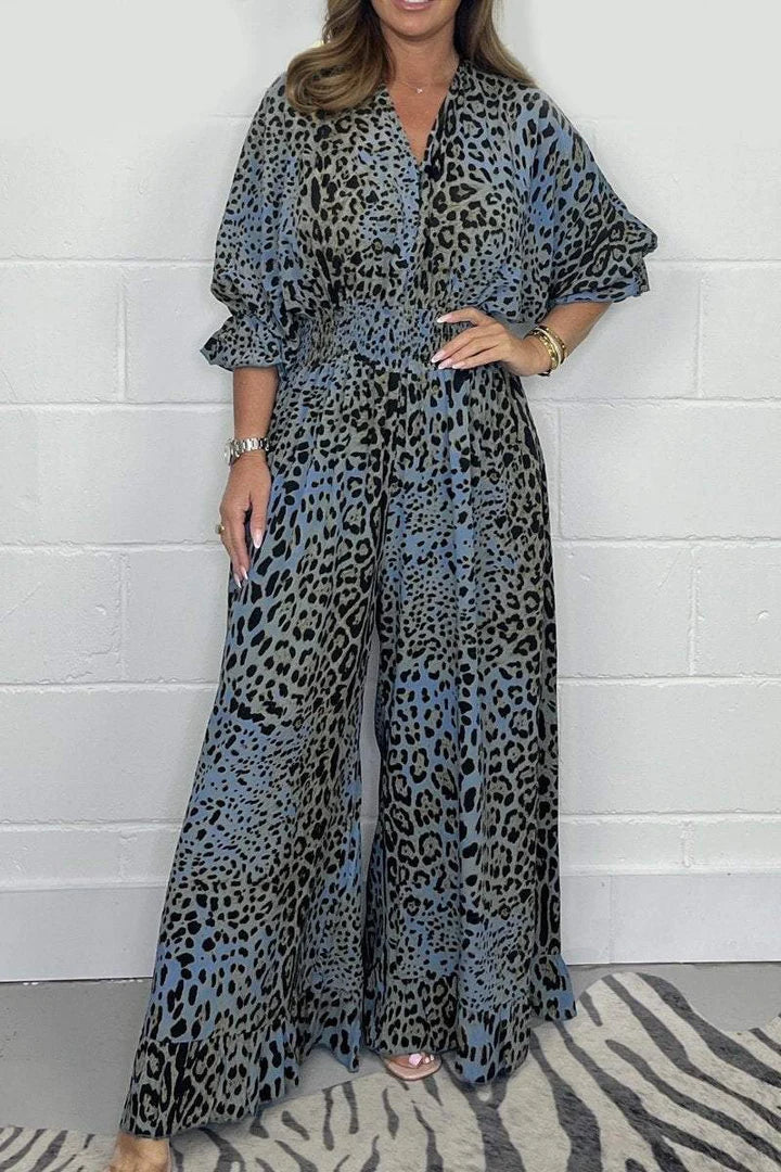 Thalia® | Jurk met luipaardprint en V-hals