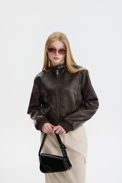 Thalia® | Luxe leren jas voor dames