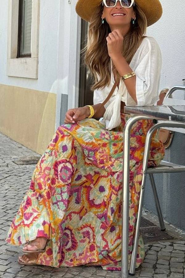 Teri® | Kleurrijke rok met abstracte print
