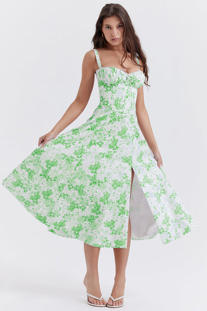 Yasmin® | Vintage bloemenjurk, strak in de taille