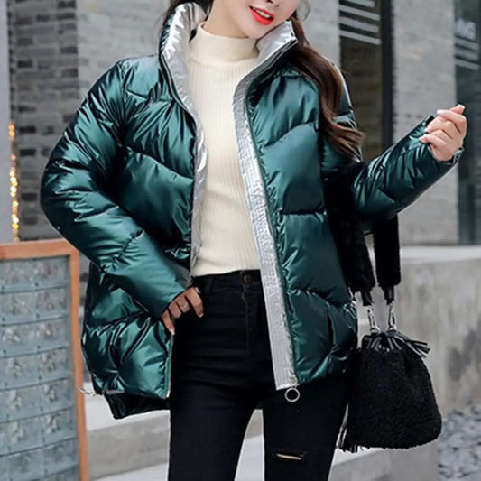 Yazmin® | Luxe smaragdgroene jas voor dames in de winter