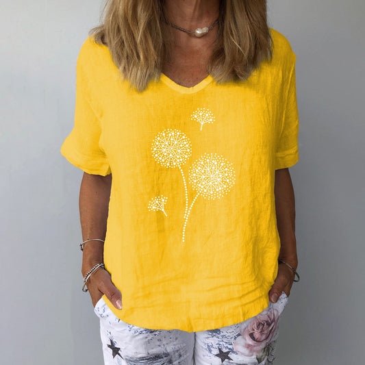 Zoe® | Losse zomerblouse gemaakt van katoen en linnen