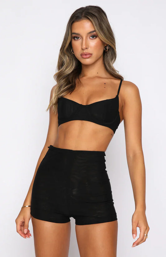 Yasmina® | Cropped bralettetopje met dunne bandjes