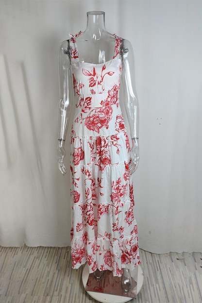 Yasmina® | Casual sling-jurken met vierkante hals en bloemenprint voor vakantie (3 kleuren)