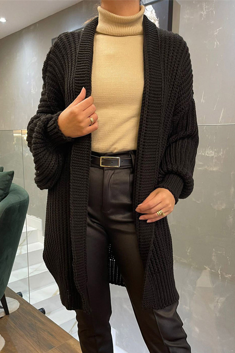 Ursina® | Casual vesten met effen geweven patroon en kraag voor dagelijks gebruik