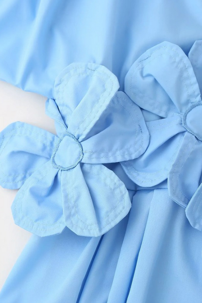 Yasmin® | Elegante effen bloemvorm met trekkoord en V-hals en taillerok