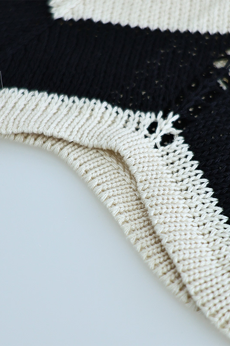 Ursula® | Sexy kleurblokjurken met enkellaagse rok met veters en V-hals