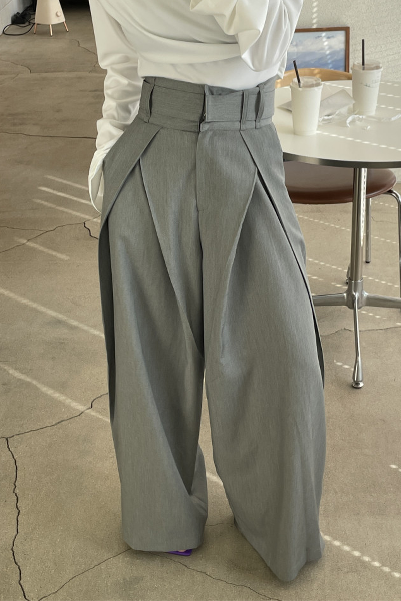 Virginia® | Casual losse broek met hoge taille en wijde pijpen