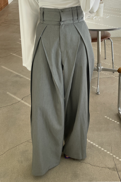 Virginia® | Casual losse broek met hoge taille en wijde pijpen