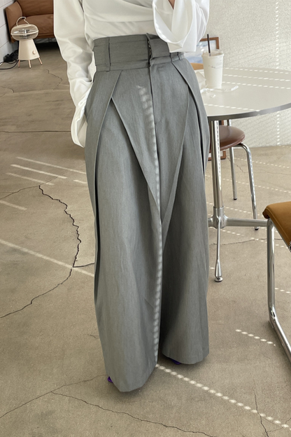 Virginia® | Casual losse broek met hoge taille en wijde pijpen
