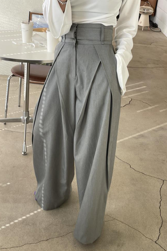 Virginia® | Casual losse broek met hoge taille en wijde pijpen
