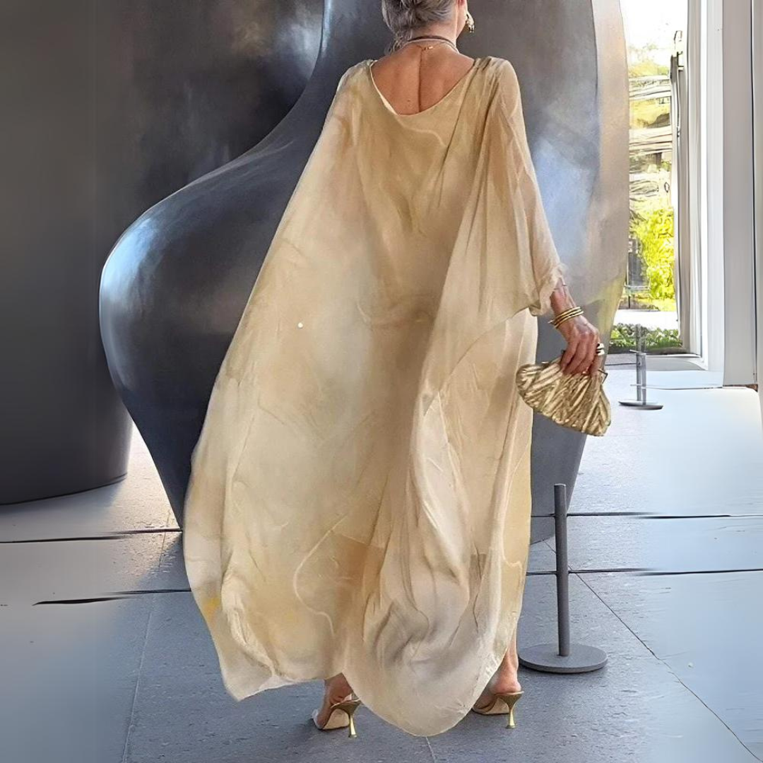 Tina® | Elegante zijden chiffon jurk