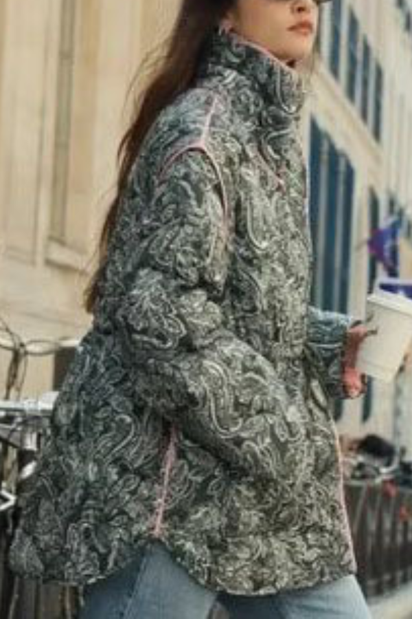 Zuleyka® | Modieus en casual katoenen jack met lange mouwen en losse print