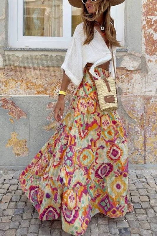 Teri® | Kleurrijke rok met abstracte print