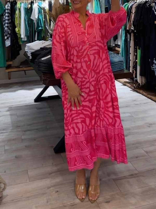 Ursula® | Jurk met V-hals en print