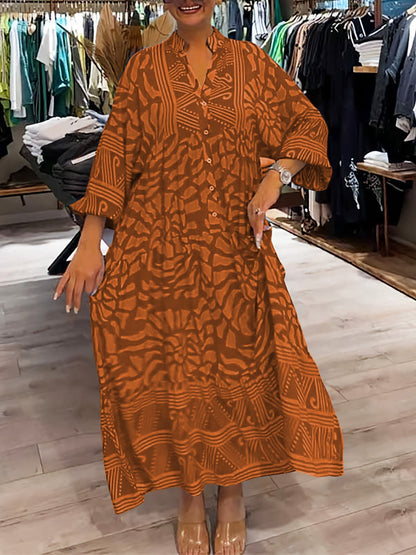 Ursula® | Jurk met V-hals en print