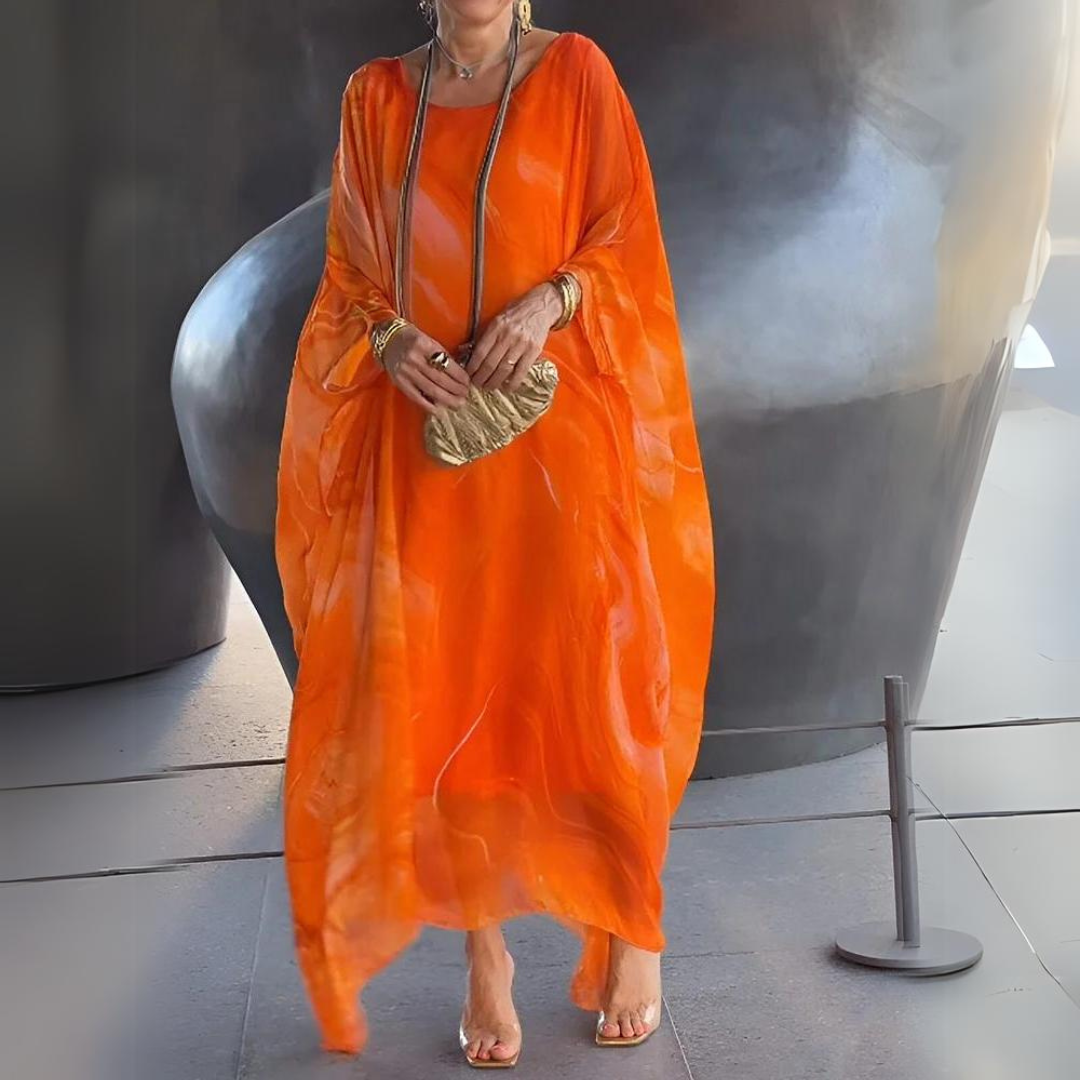 Tina® | Elegante zijden chiffon jurk