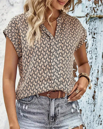 Tia® | Casual blouse met V-hals