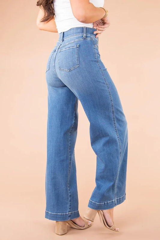 Zulema® | Uitlopende jeans met hoge taille