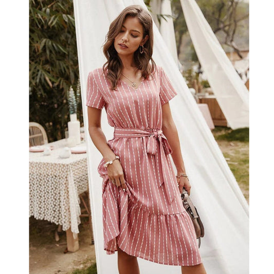 Yesenia® | Bohemian midi-jurk voor dames met korte mouwen