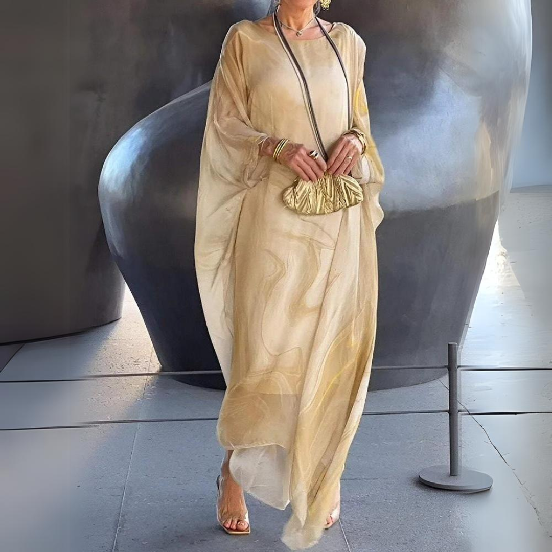 Tina® | Elegante zijden chiffon jurk