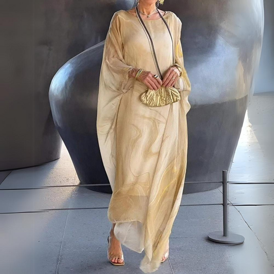 Tina® | Elegante zijden chiffon jurk