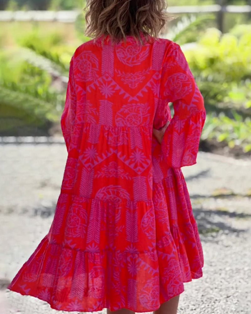 Teresa® | Mouwen en geometrische Boho-print