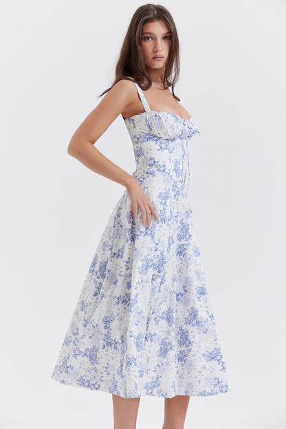 Yasmin® | Vintage bloemenjurk, strak in de taille